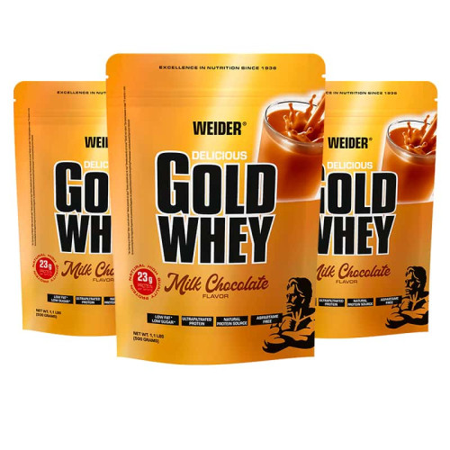 Weider Gold Whey Protein 500 g, 3 ks chocolate 