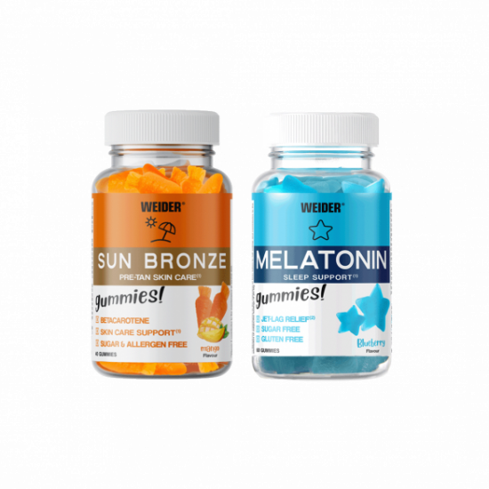 Weider Sun Bronze + Melatonin gummies 