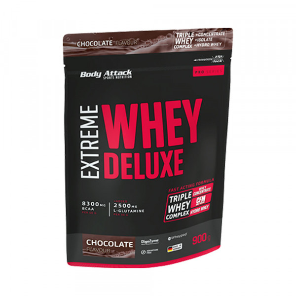 Proteín Body Attack Extreme Whey Deluxe, 900 g chocolate cream