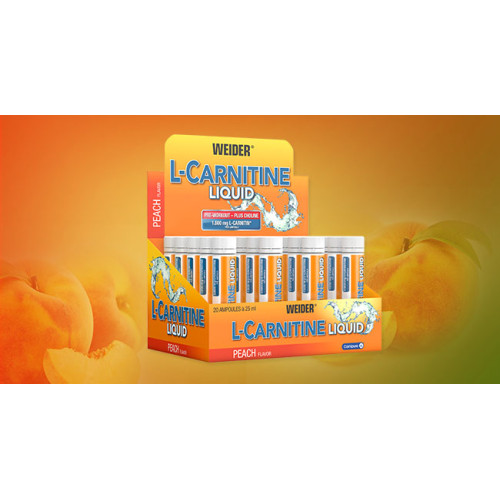 Weider L-Carnitine Liquid 1800 mg, 25 ml peach 