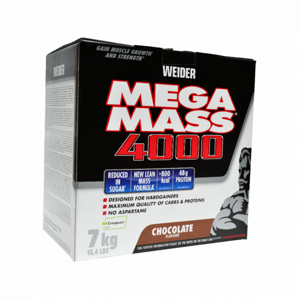Weider Mega Mass 4000, 7000 g, chocolate