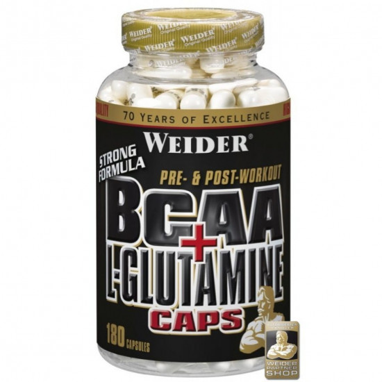 Weider BCAA+L-Glutamine Caps, 180 kapsúl 