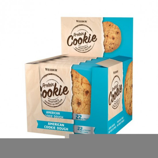 Weider Vegan Protein Cookie American Cookie Dough, 90g x 12 ks 