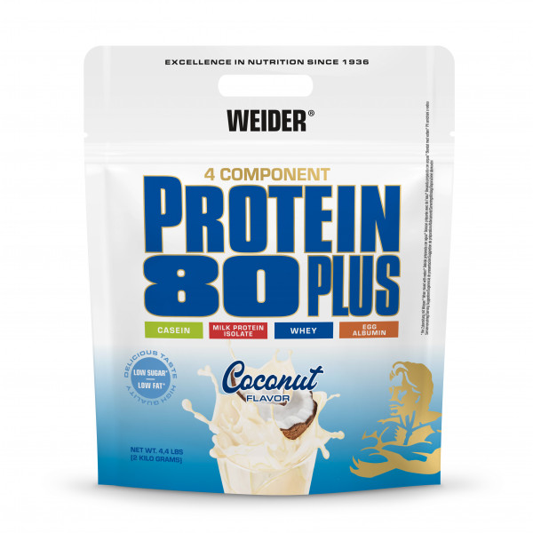 Weider Proteínový nápoj v prášku 80 Plus, 2000g, coconut Weider Proteínový nápoj v prášku 80 Plus, 2000g, coconut