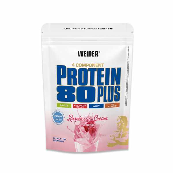Weider Proteínový nápoj v prášku 80 Plus, 500g, raspberry-cream Weider Proteínový nápoj v prášku 80 Plus, 500g, raspberry-cream