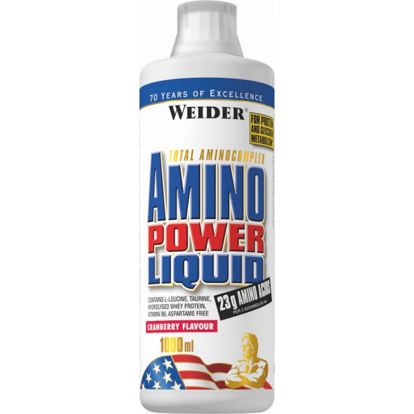 Weider Amino Power Liquid - aminokyseliny, 1000 ml cranberry