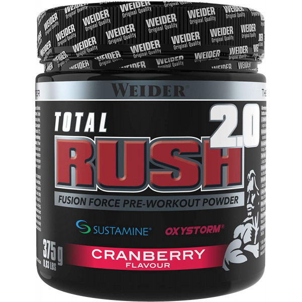 Weider Total Rush 2.0 predtréningovka, 375 g, cranberry