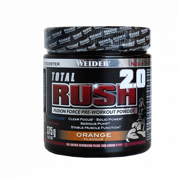 Weider Total Rush 2.0 predtréningovka, 375 g, orange