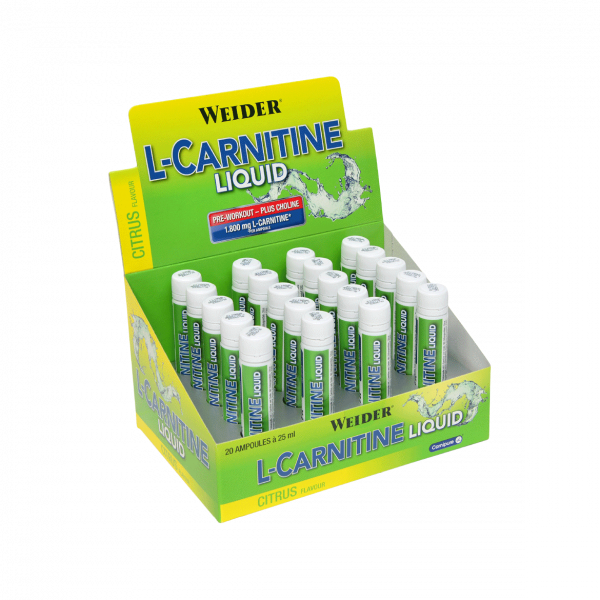 Weider L-Carnitine Liquid 1800 mg, Citrus, 25ml x 20ks  Weider L-Carnitine Liquid 1800 mg, Citrus, 25ml x 20ks