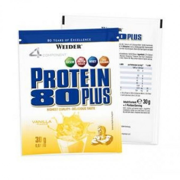 Weider Proteínový nápoj v prášku 80 Plus, Vanilla, 30g x 50ks  Weider Proteínový nápoj v prášku 80 Plus, Vanilla, 30g x 50ks