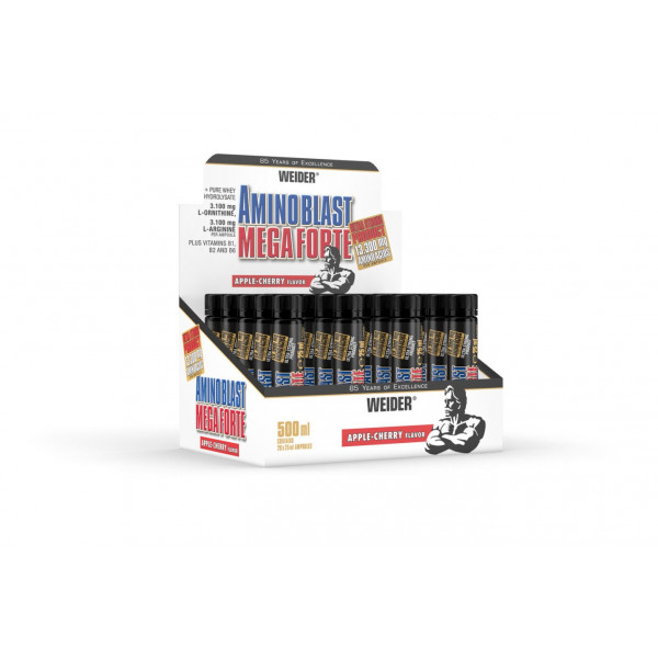 Weider Amino Blast Mega Forte aminokyseliny, 25 ml x 20 ks  Weider Amino Blast Mega Forte aminokyseliny, 25 ml x 20 ks