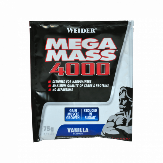 Weider Mega Mass 4000, 50x75 g vanilla 