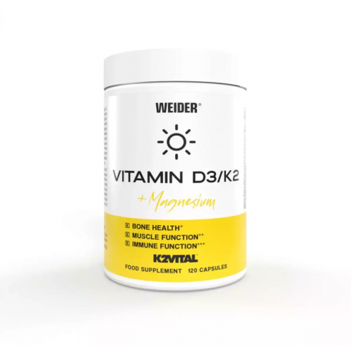 Weider Vitamin D3/K2 + Magnesium, 120 kps 