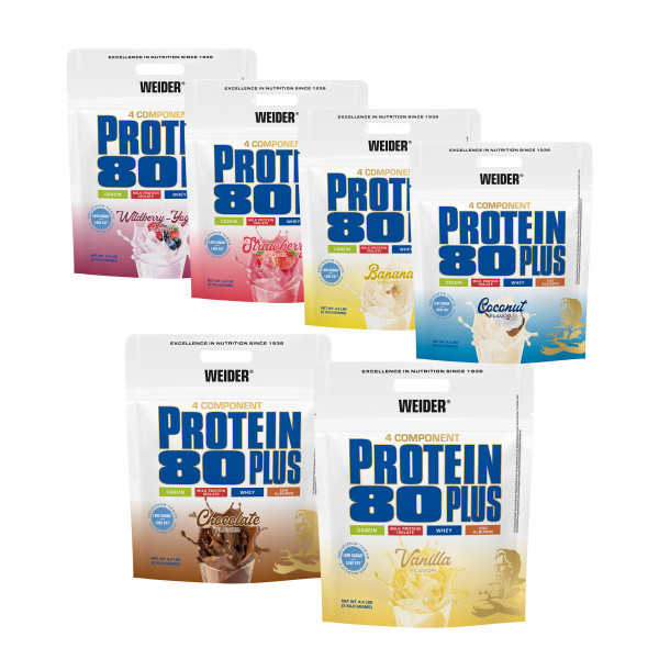 Weider Proteínový nápoj v prášku 80 Plus, 2000g  Weider Proteínový nápoj v prášku 80 Plus, 2000g