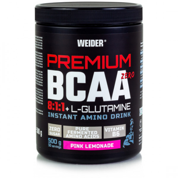Weider Premium BCAA 8:1:1+Glutamine Zero, 500g  Weider Premium BCAA 8:1:1+Glutamine Zero, 500g