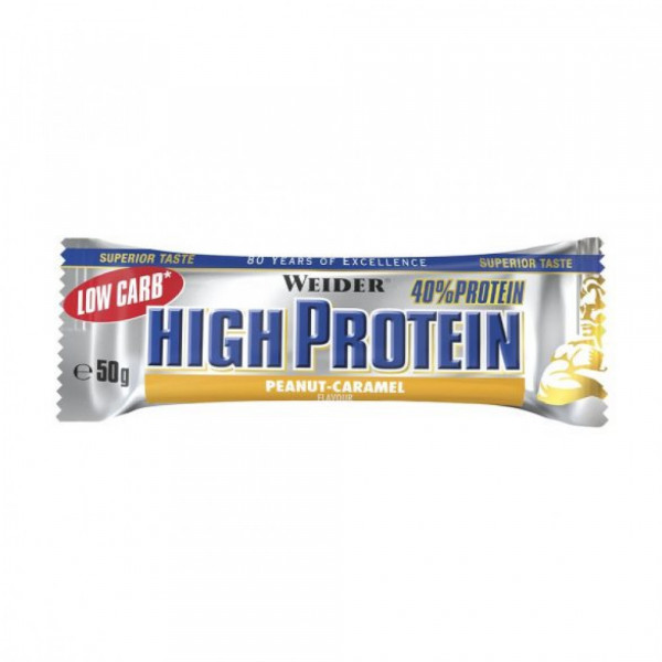 Weider Low Carb High Protein 40% Bar, 50g,  Weider Low Carb High Protein 40% Bar, 50g,