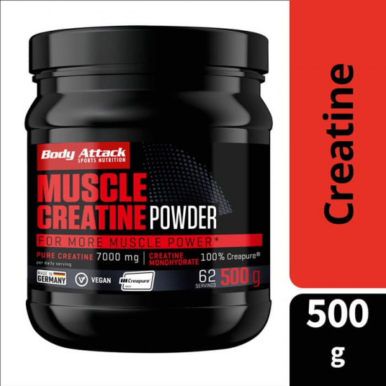 Body Attack Muscle Creatine, 500 g 