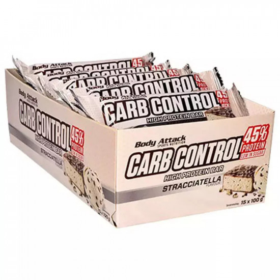 Body Attack Carb Control Protein Bar, 15x100g 
