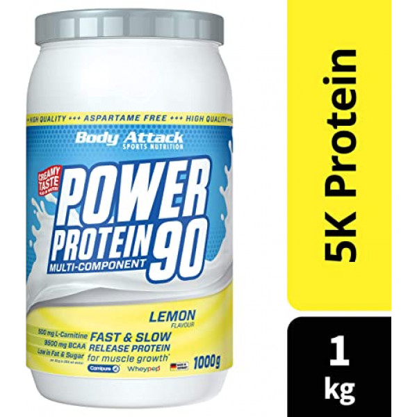 Body Attack Power Protein 90, 1000g Citrón Body Attack Power Protein 90, 1000g Citrón
