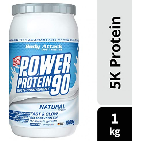 Body Attack Power Protein 90, 1000g natural Body Attack Power Protein 90, 1000g natural