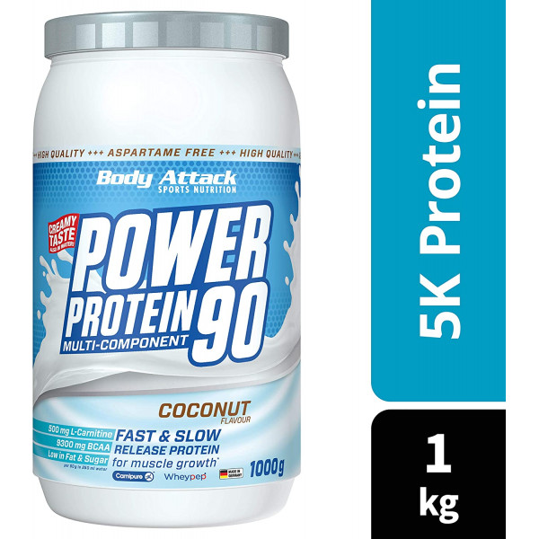 Body Attack Power Protein 90, 1000g coconut Body Attack Power Protein 90, 1000g coconut