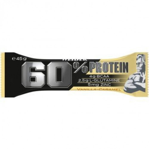 Weider 60% Proteínová tyčinka, Vanilla-Caramel, 45g x 24 ks 