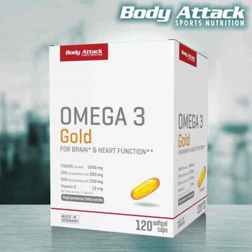 Body Attack OMEGA 3 Gold 120 Gelové kapsule 