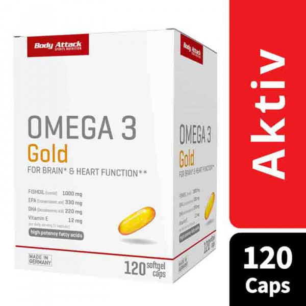 Body Attack OMEGA 3 Gold 120 Gelové kapsule Body Attack OMEGA 3 Gold 120 Gelové kapsule