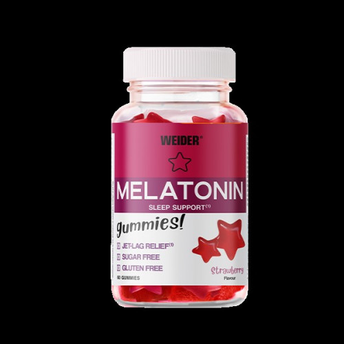 Weider Melatonin Up želé cukríky, 60 gummies, jahoda 