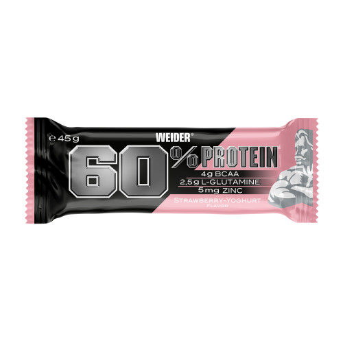 Weider 60% Proteínová tyčinka, 45 g strawberry strawberry 