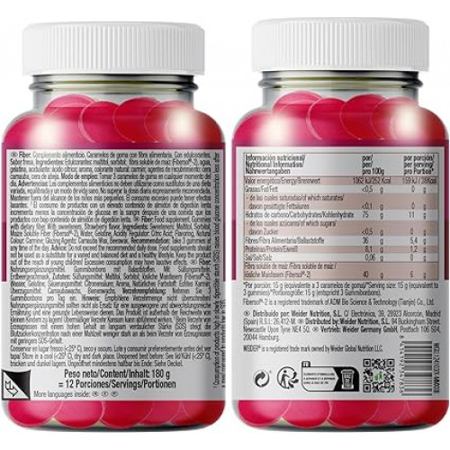 Weider Fiber - rozpustná vláknina, 36 gummies 