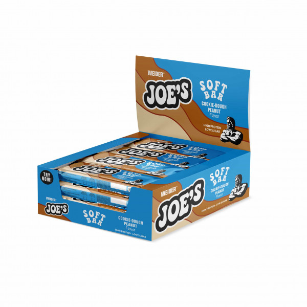 Weider JOE´S Soft Bar proteinová tyčinka, cookie peanut, 12 x 50g  Weider JOE´S Soft Bar proteinová tyčinka, cookie peanut, 12 x 50g
