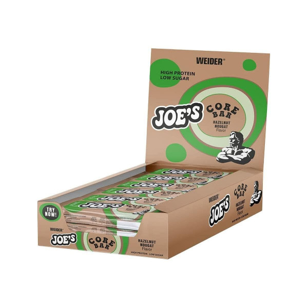 Weider Joe´s Core Bar, hazelnut-nougat, 12 x 45g  Weider Joe´s Core Bar, hazelnut-nougat, 12 x 45g