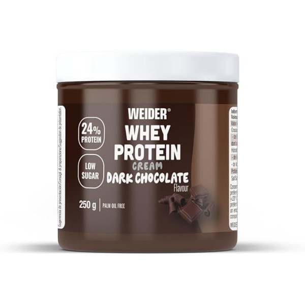 Weider Whey Proteínová nátierka, 250 g, horká čokoláda  Weider Whey Proteínová nátierka, 250 g, horká čokoláda