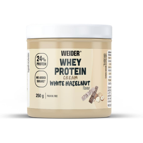 Weider Whey Proteínová nátierka, 250 g, biely oriešok  Weider Whey Proteínová nátierka, 250 g, biely oriešok
