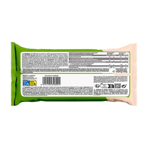 Weider Protein Cups, 2 x 21 g pistácia - biela čokoláda 