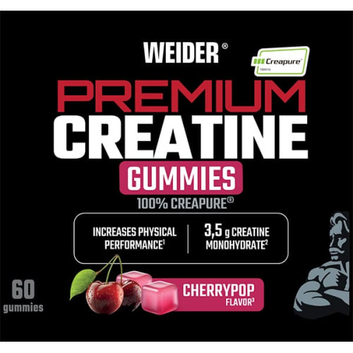 Weider Premium Creatine, cherry, 60 gummies Weider Premium Creatine, cherry, 60 gummies