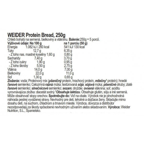 Weider Protein Bread, 250 g 