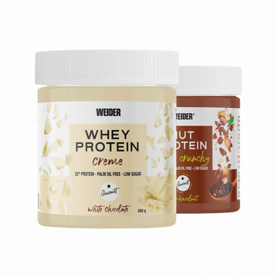 Weider Whey Protein Creme 2x250 g, Choco Crunchy + White Choco 