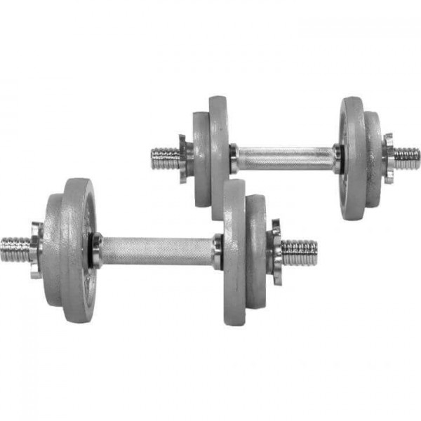 Gorilla Sports 2x10 kg nakladací jednoručný set - liatinový 30/31 mm Gorilla Sports 2x10 kg nakladací jednoručný set - liatinový 30/31 mm