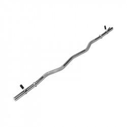 Gorilla Sports Činková EZ tyč 120 cm so svorkami 30/31 mm Gorilla Sports Činková EZ tyč 120 cm so svorkami 30/31 mm