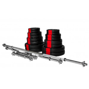 Gorilla Sports Činkový nakladací set 100 kg - plastový grip 30/31 mm 