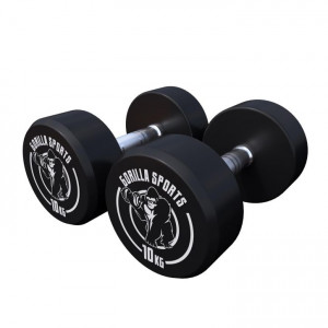 Gorilla Sports liatinové jednoručky 20 kg (2x10kg)  