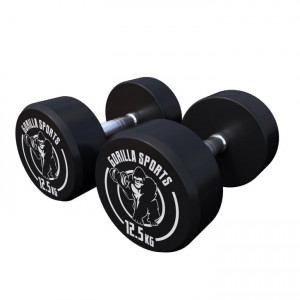 Gorilla Sports liatinový jednoručný set 25 kg set (2x12,5 KG) 