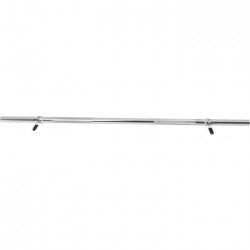 Gorilla Sports Rovná činková tyč  120 cm so svorkami 30/31 mm Gorilla Sports Rovná činková tyč  120 cm so svorkami 30/31 mm