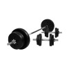 Gorilla Sports Multifunkčná polohovateľná lavička + činkový set 70 kg 30/ 31 mm 