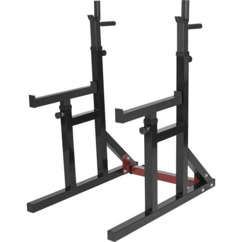 Gorilla Sports Multi Squat Rack s tyčou a závažím  