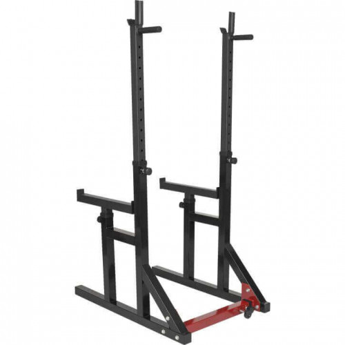 Gorilla Sports Multi Squat Rack s tyčou a závažím  