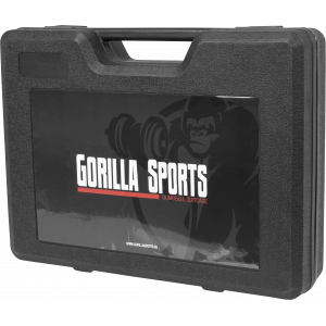 Gorilla Sports 20 KG jednoručný liatinový set + kufrík 