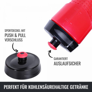 Gorilla Sports fľaša Bike 650 ml červená 